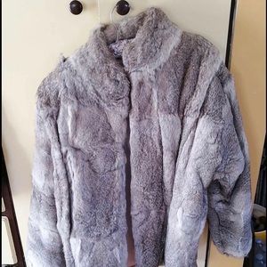 Rabbit fur coat